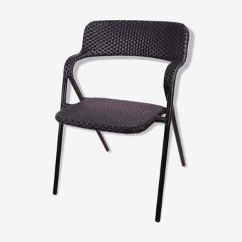 Fauteuil Villette noir mat aluminium, série limitée neuve