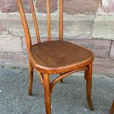 Pair of chairs bistro coffee wood curved