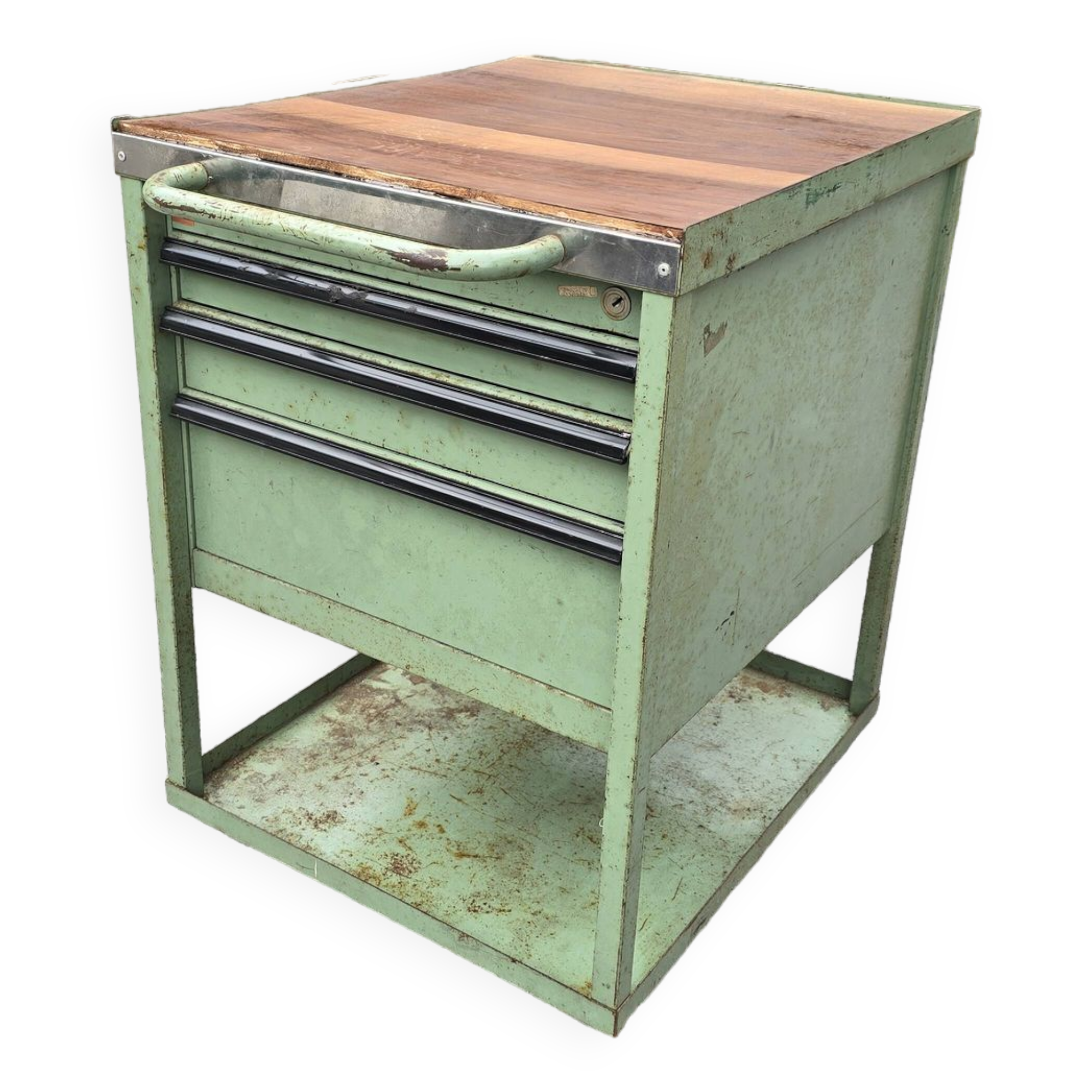 Workshop trolley with one metal drawer