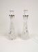 Mid-century Swedish crystal table lamps from Orrefors by Carl Fagerlund.