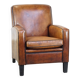 Art Deco sheep leather armchair with a lot of character