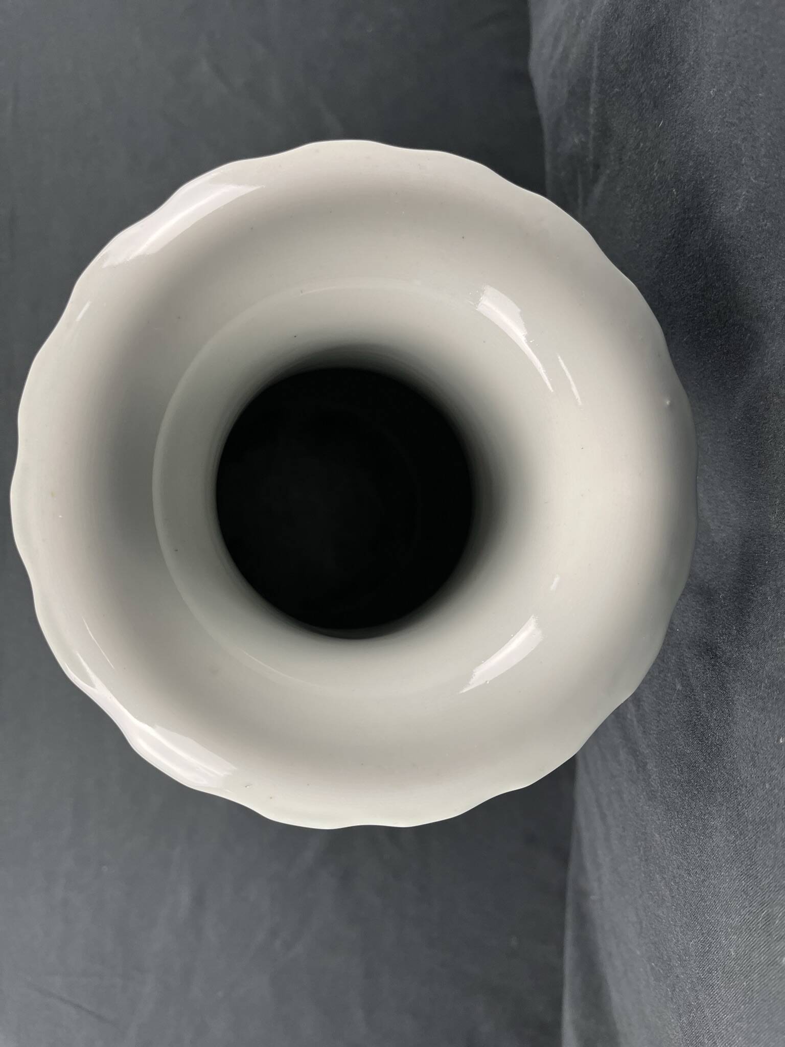 China, polychrome porcelain vase with relief decoration, 20th century