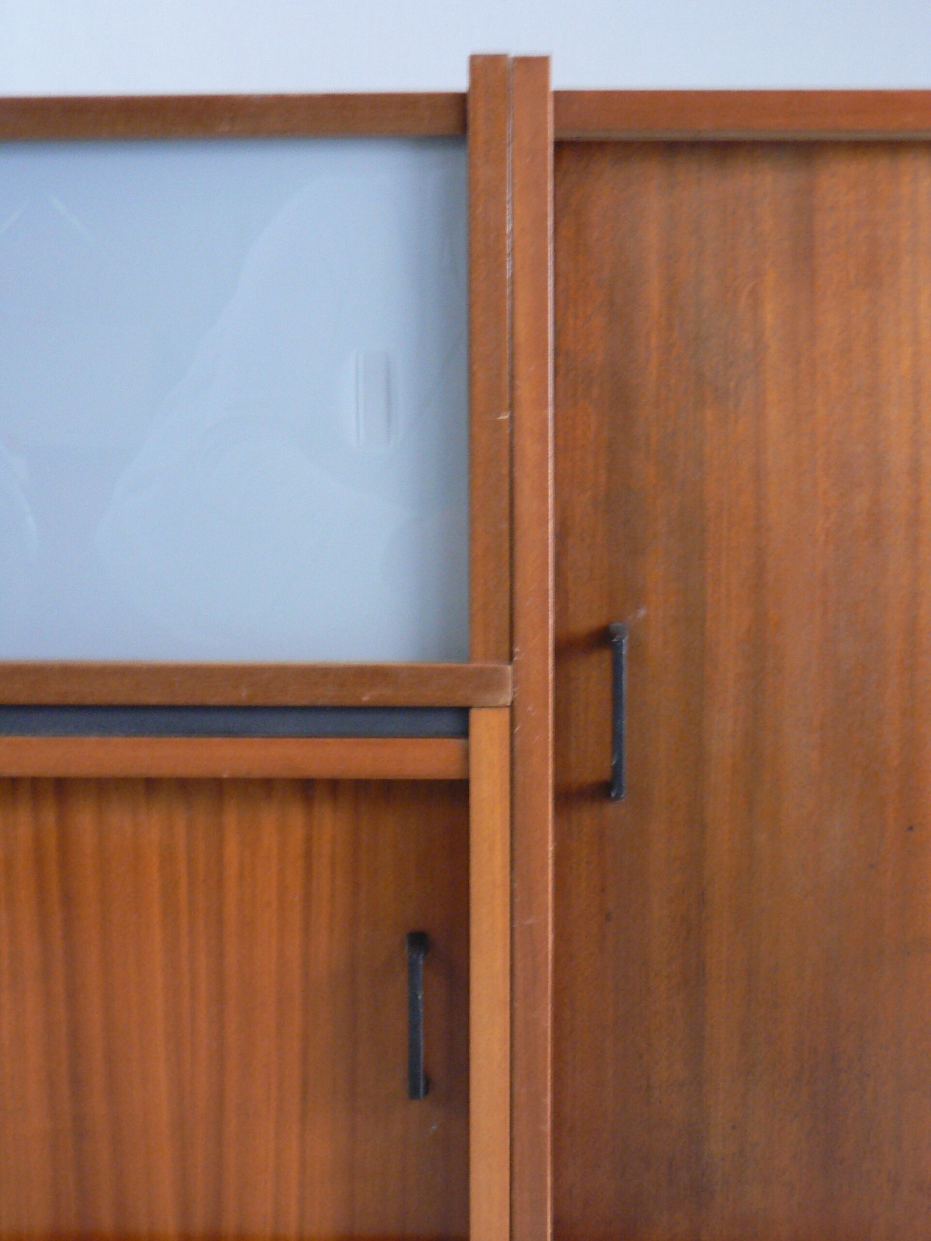 Mahogany row and glass