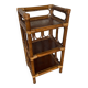 Vintage 1960s Rattan Shelf Unit with 3 Shelves #D621