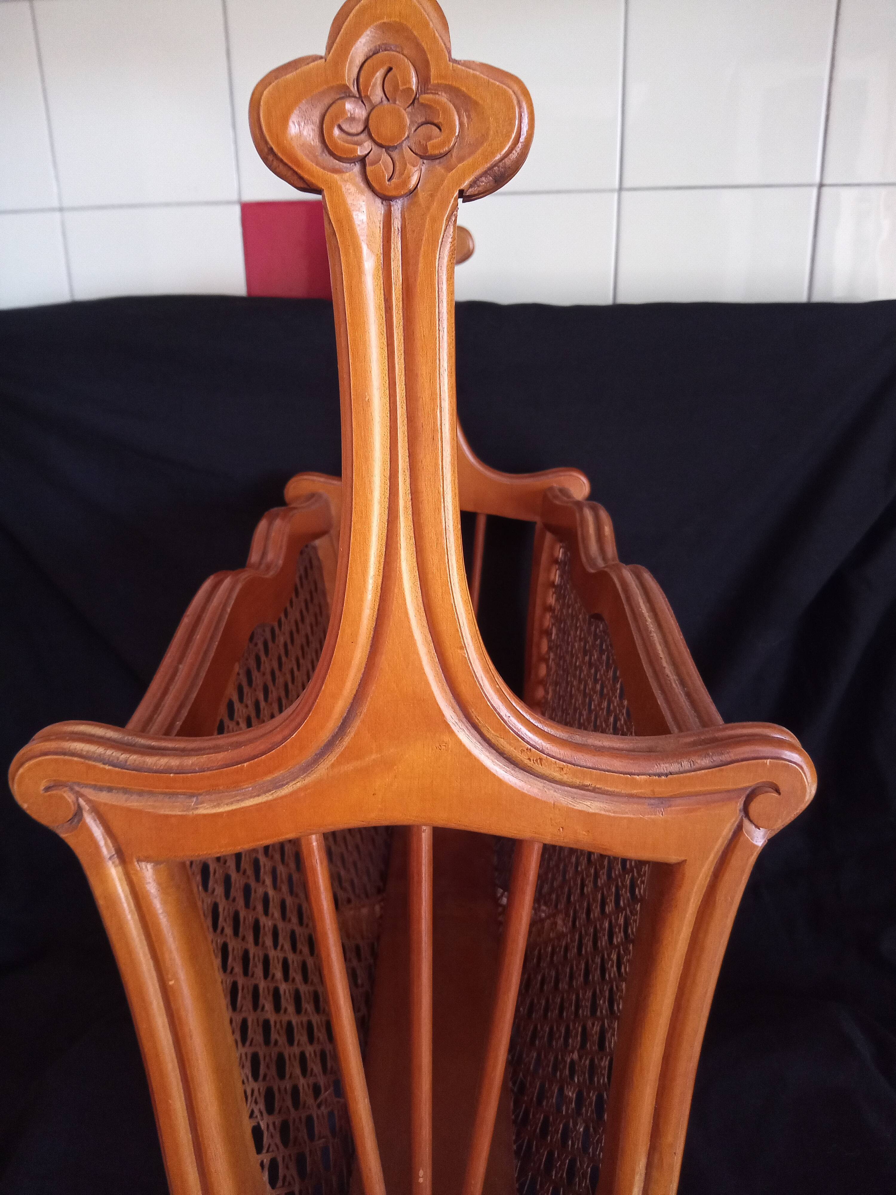 Wooden Art Nouveau magazine holders