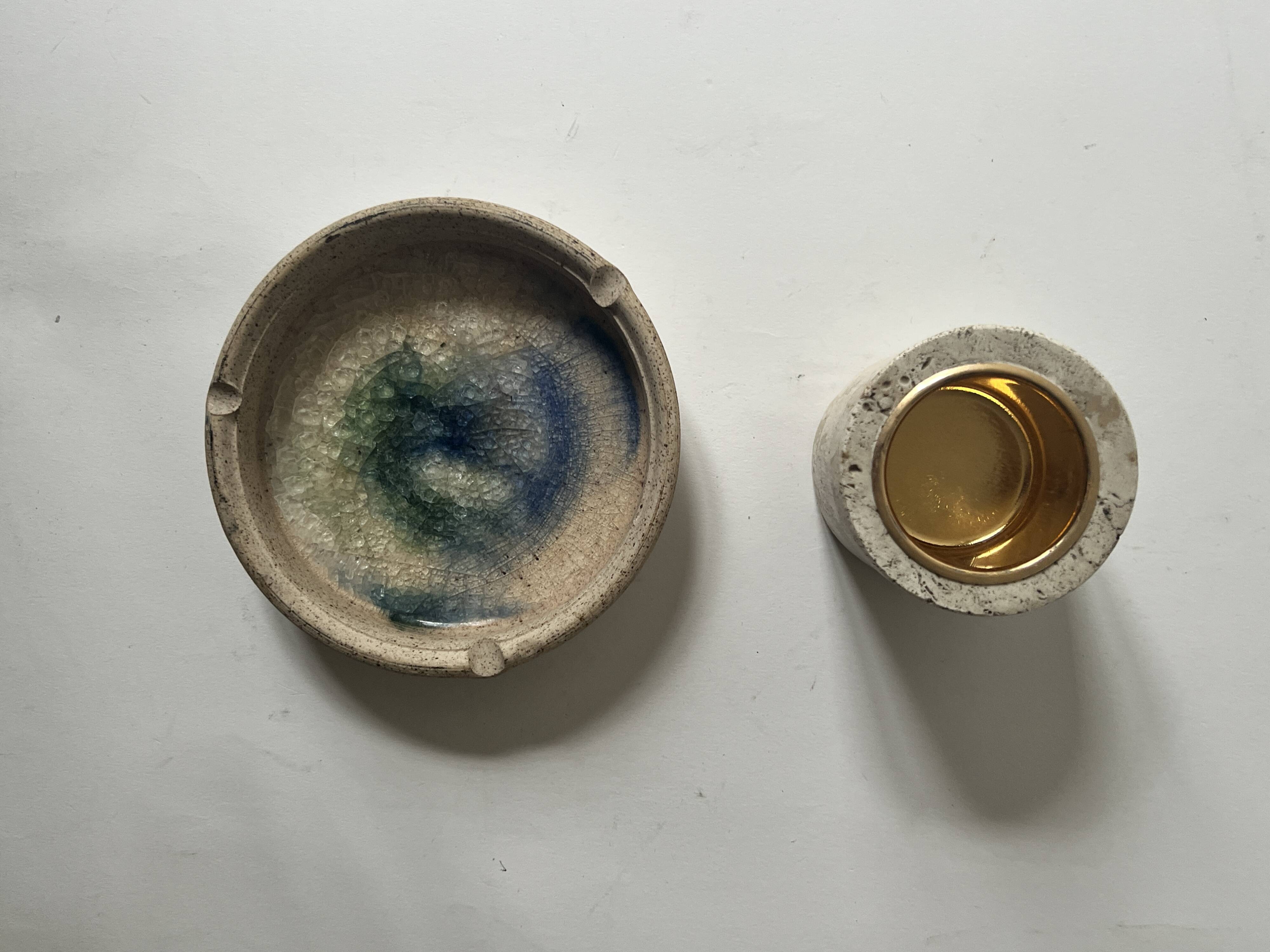 Handmade ceramic and glaze ashtray / pocket emptier