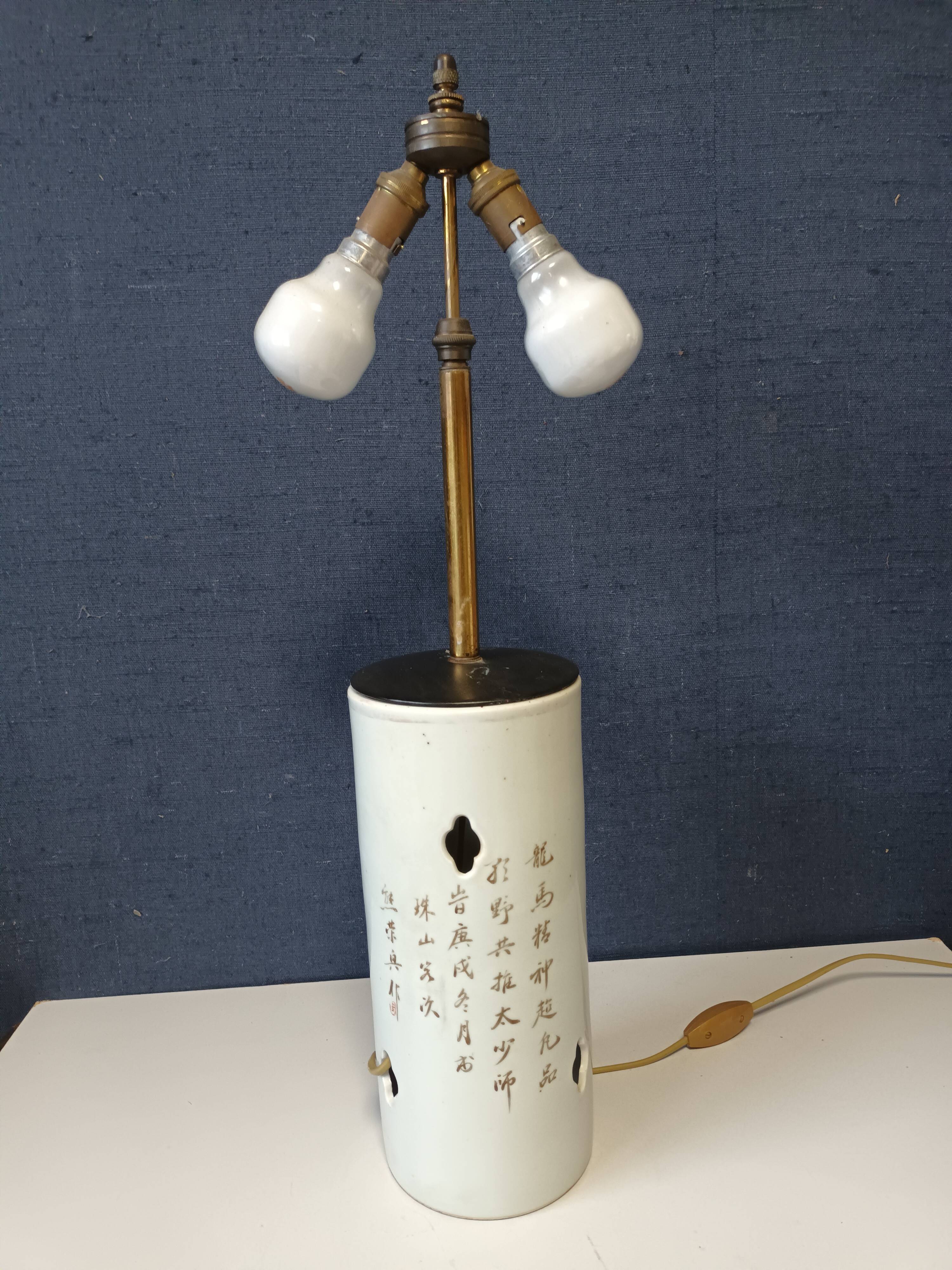 Asian ceramic lamp foot