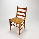 Mid Century Pine and Papercord Side Chair, 1960s