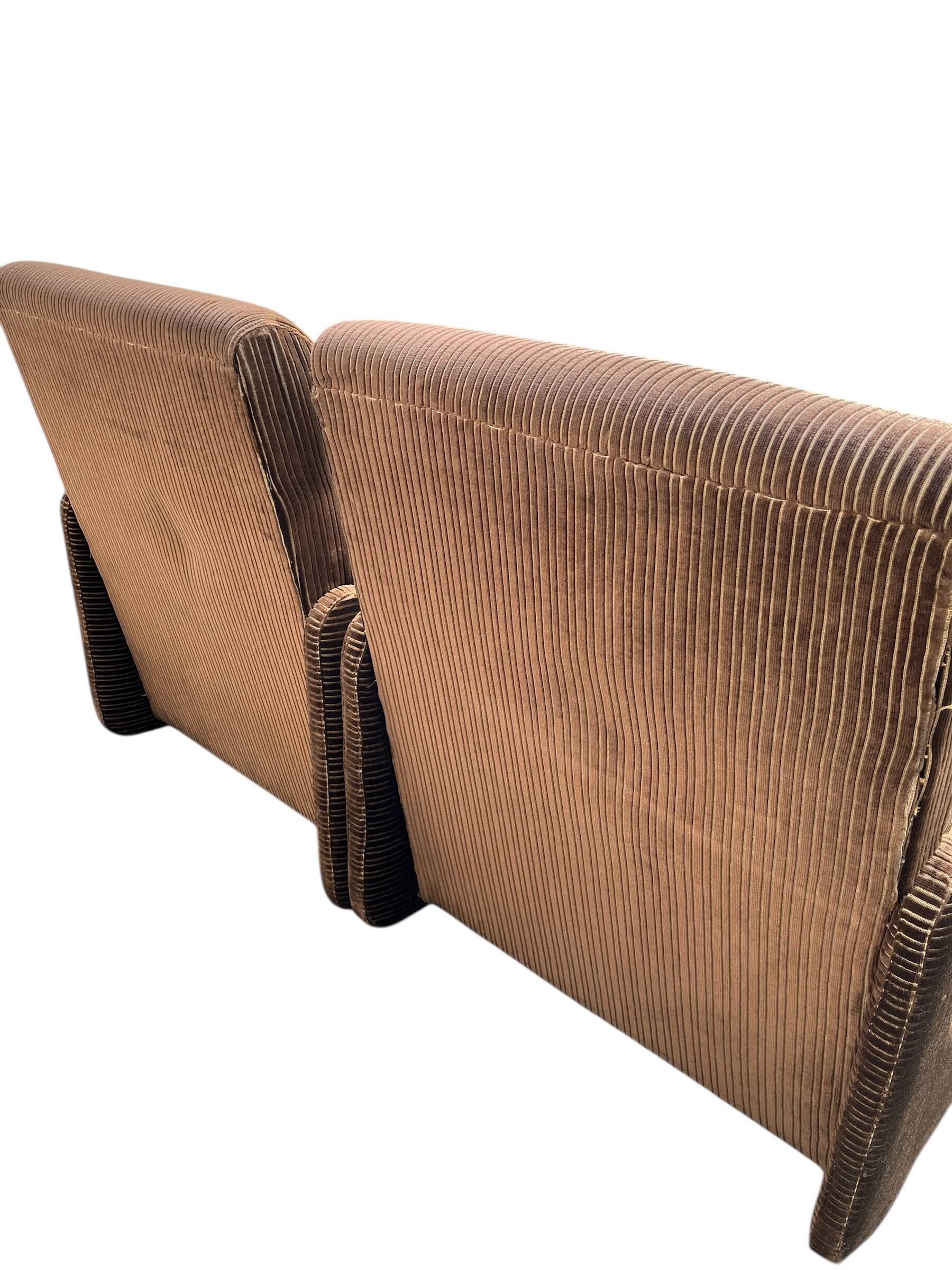 Vintage Two-Seater/Retro Modular Armchairs Armchairs