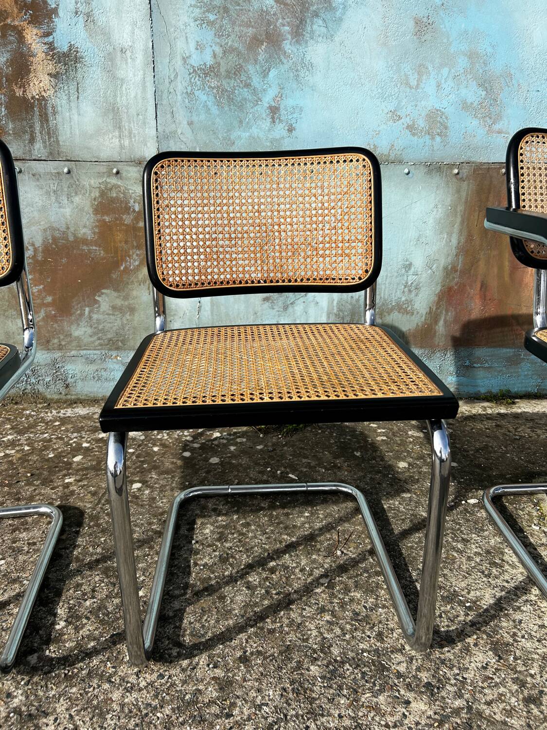 Set of 4 Cesca chairs by Marcel Breuer