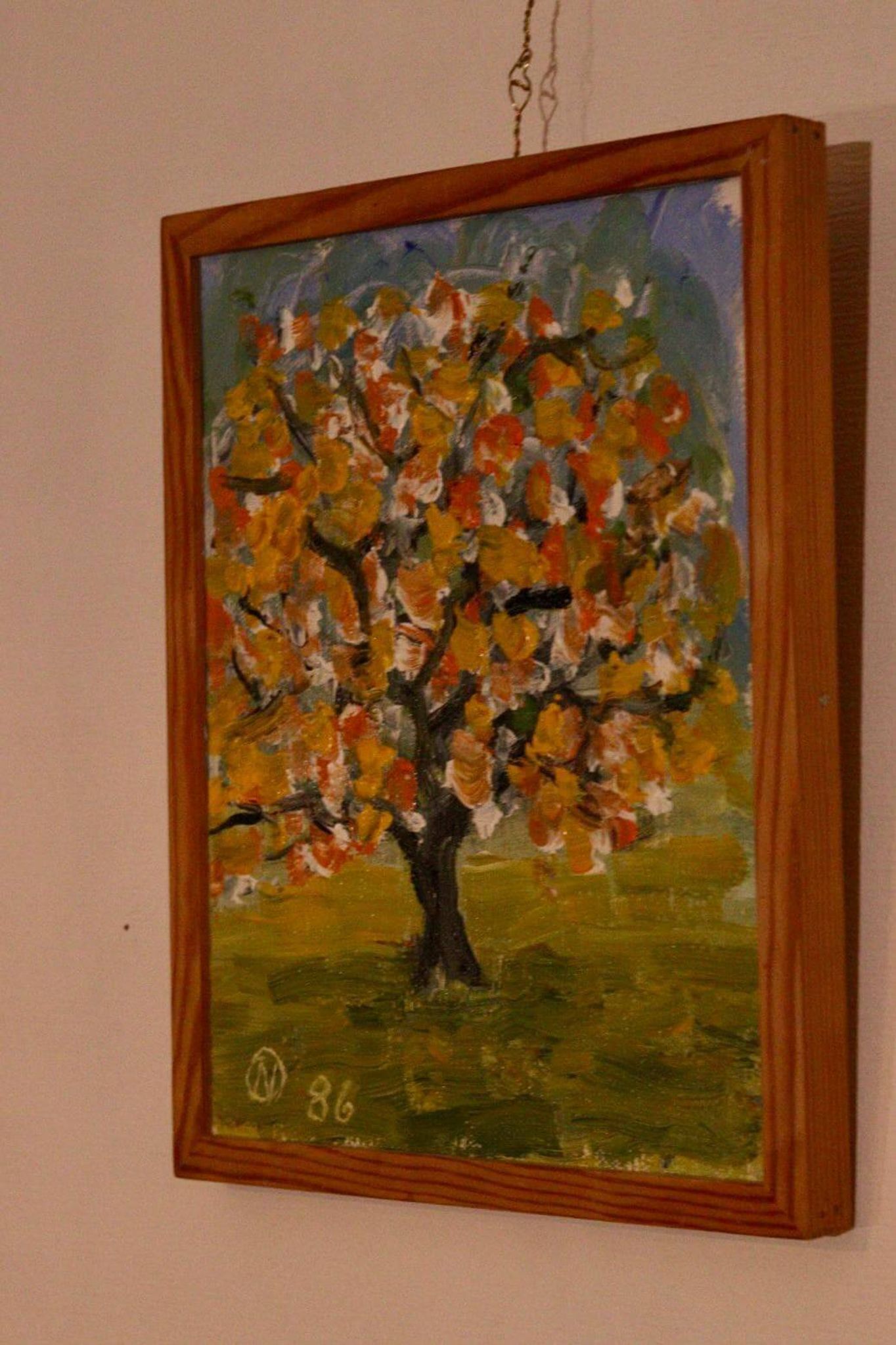Huile sur toile «Arbre d'automne» par Olle Nilsson