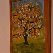Huile sur toile «Arbre d'automne» par Olle Nilsson