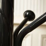 Parrot coat rack black metal & white marble 80's