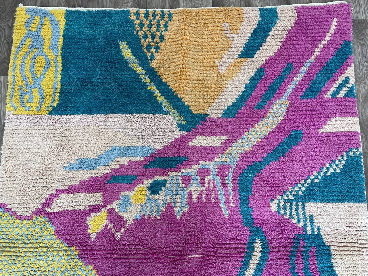 Tapis berbère artisanal laine naturelle 3x2 m