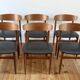 Set of 6 Scandinavian vintage teak chairs HW Klein 1960