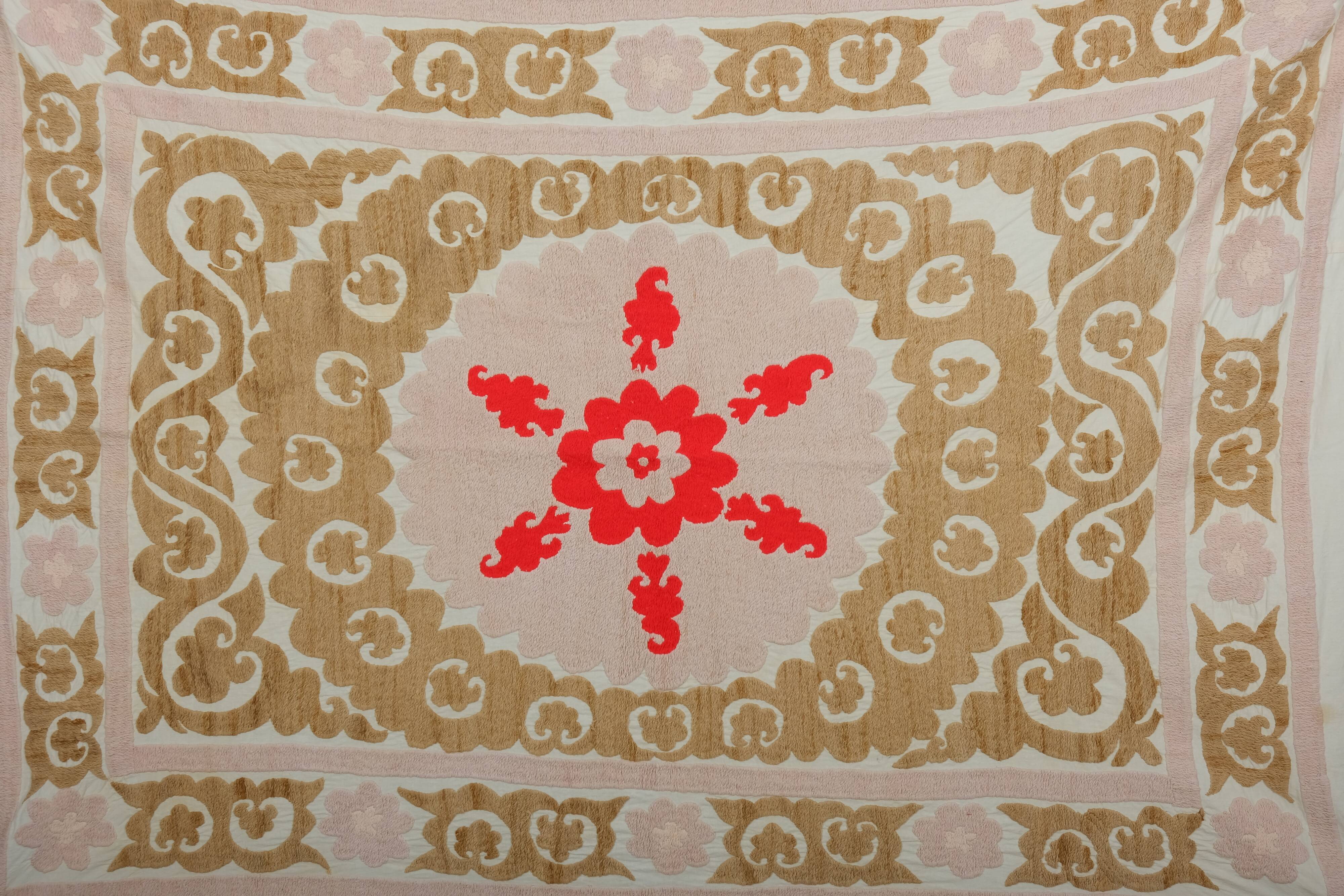 Hand knotted rug, vintage Turkish rug 121x153 cm