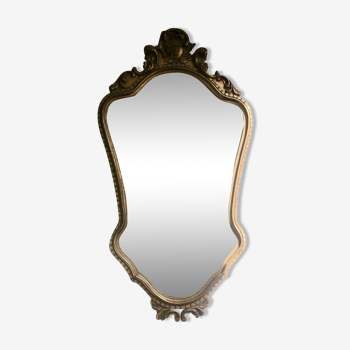 Miroir baroque style rocaille Louis XV en bois 75x42cm