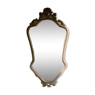 Miroir baroque style rocaille Louis XV en bois 75x42cm