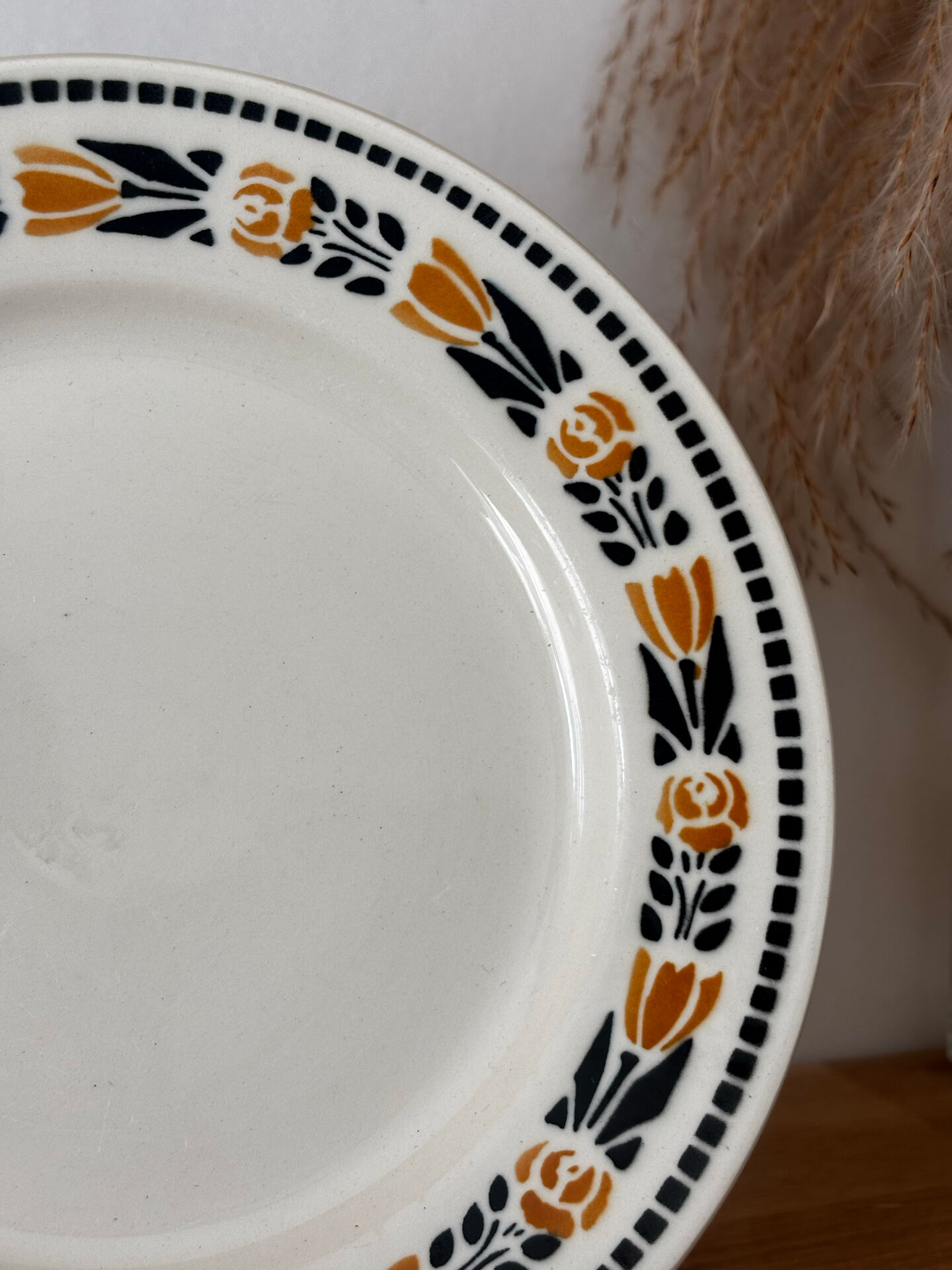 Old pottery pastry plate Badonviller Denise