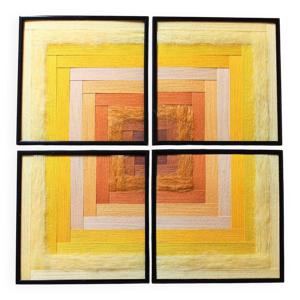 Tableau tissé Soleil vibrant –