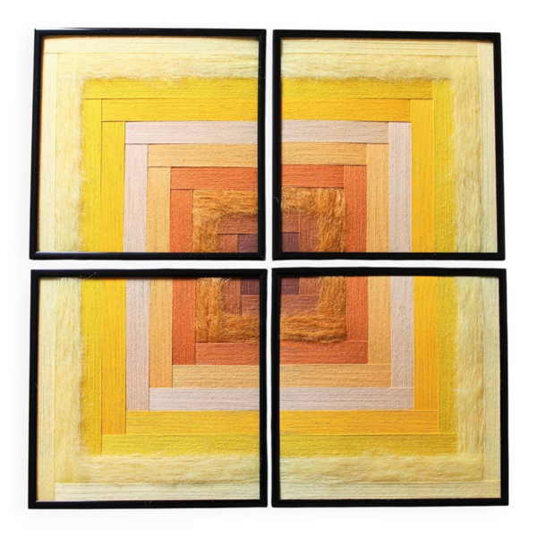 Tableau tissé Soleil vibrant – Collection « Mosaïques » — Beyit