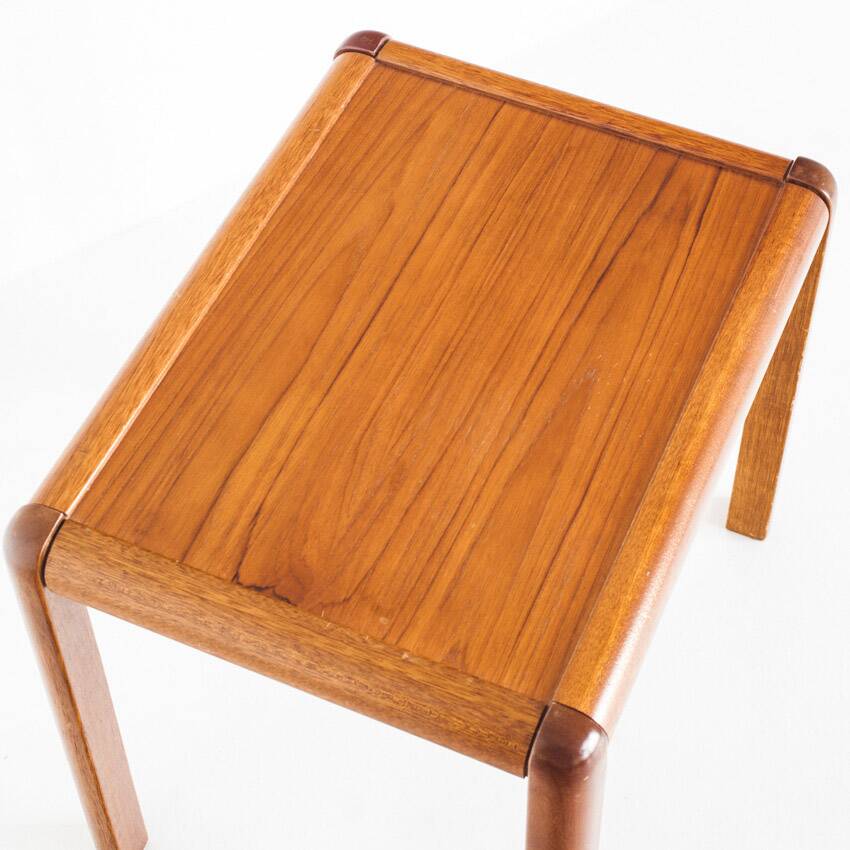 Small vintage teak side table. France, 1960s