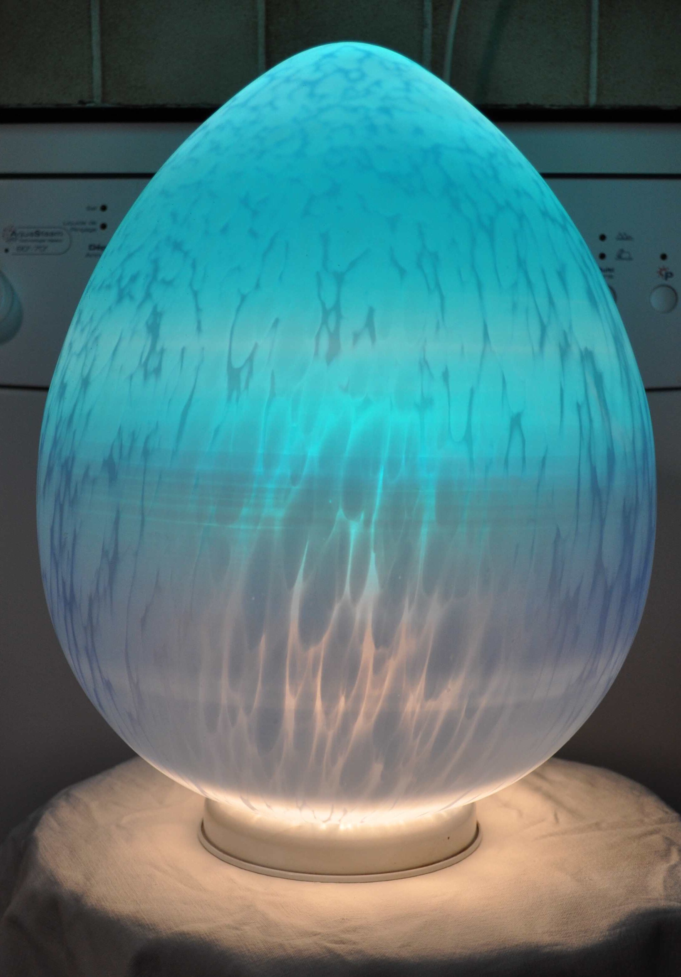 Egg blue speckled atmosphere lamp