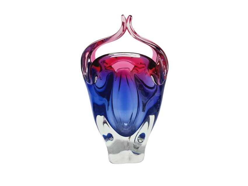 Vase by J. Hospodka for Chribska Glassworks, Former Czechoslovakia, 1960s