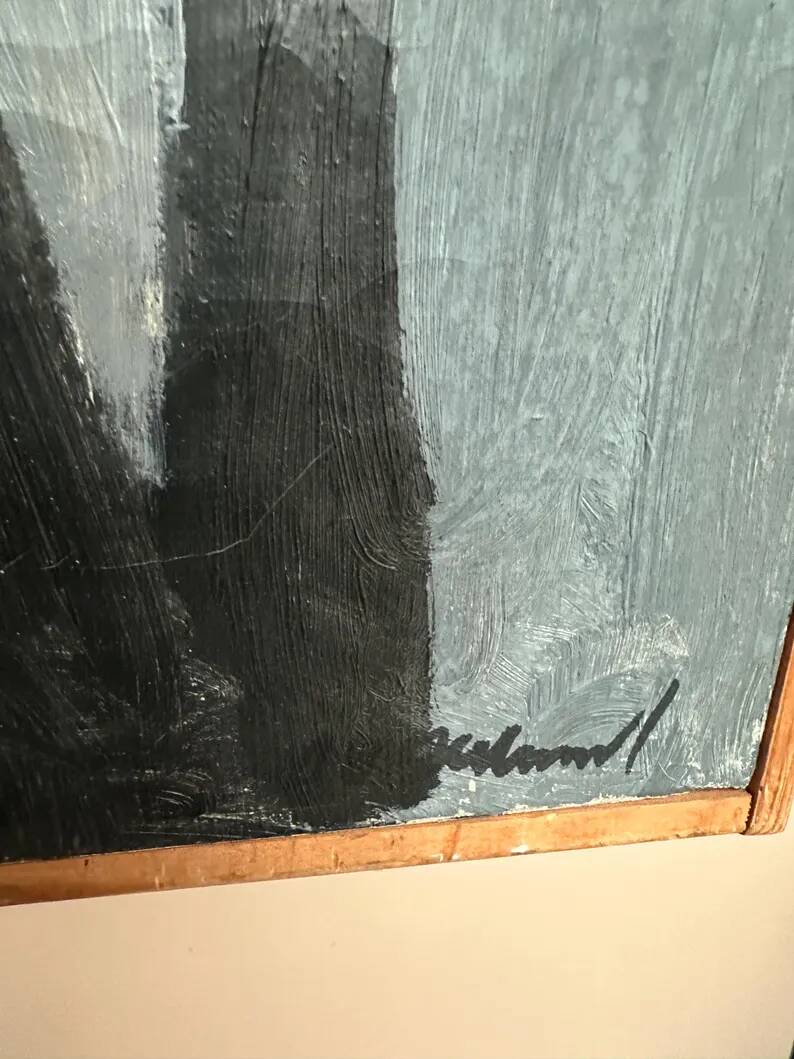 Large Original Swedish Oil on Canvas – "Portrait of Mme S" by Axel Ekelund – Signed – Vintage and Framed – 89 × 67 cm (35" × 26.4")
