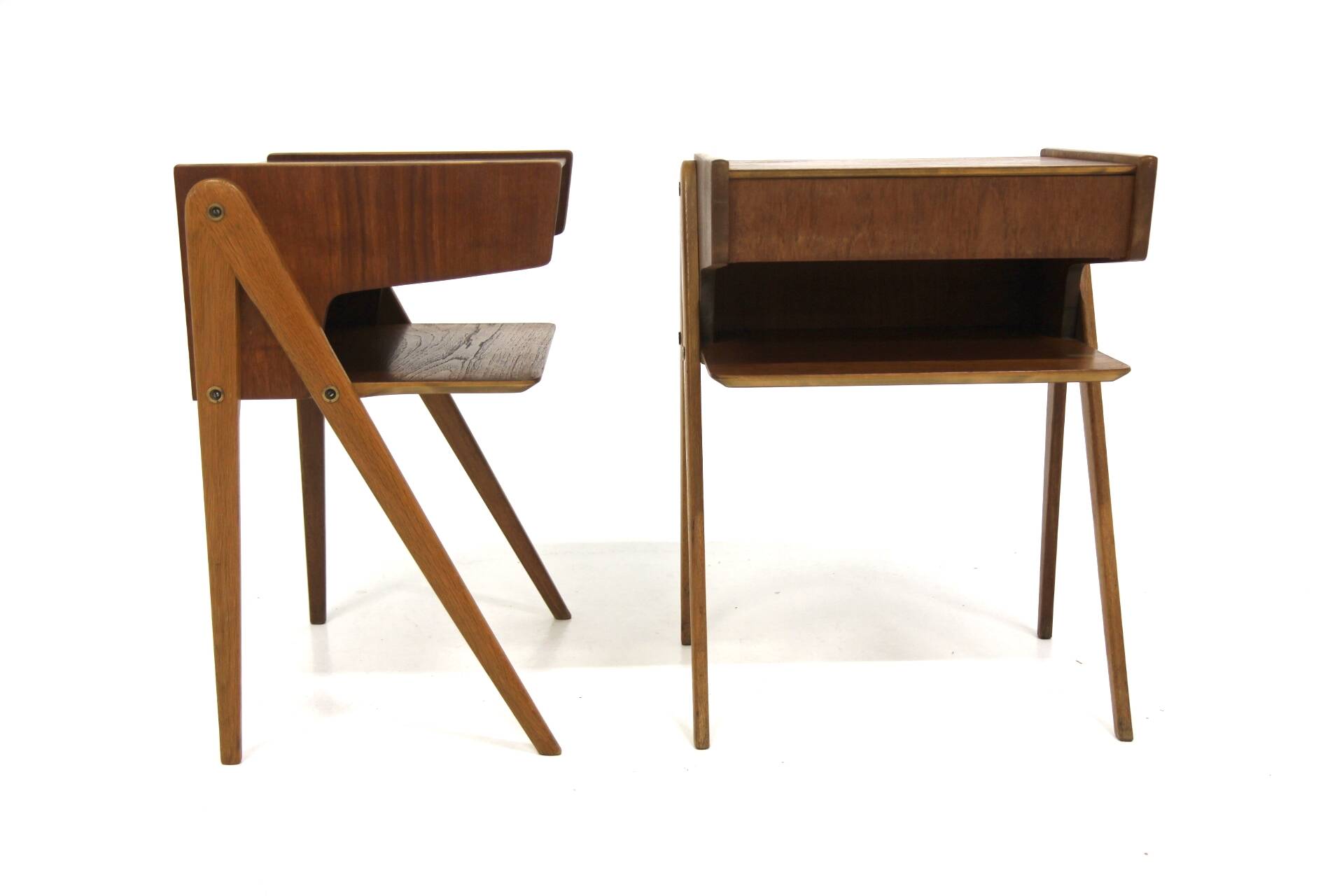Set of 2 teak bedside tables, Sweden, 1960