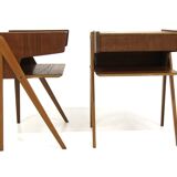 Set of 2 teak bedside tables, Sweden, 1960