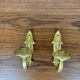 Pair of brass candle wall sconces, neoclassical style
