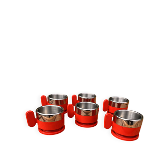 6 tasses et sous-tasses
