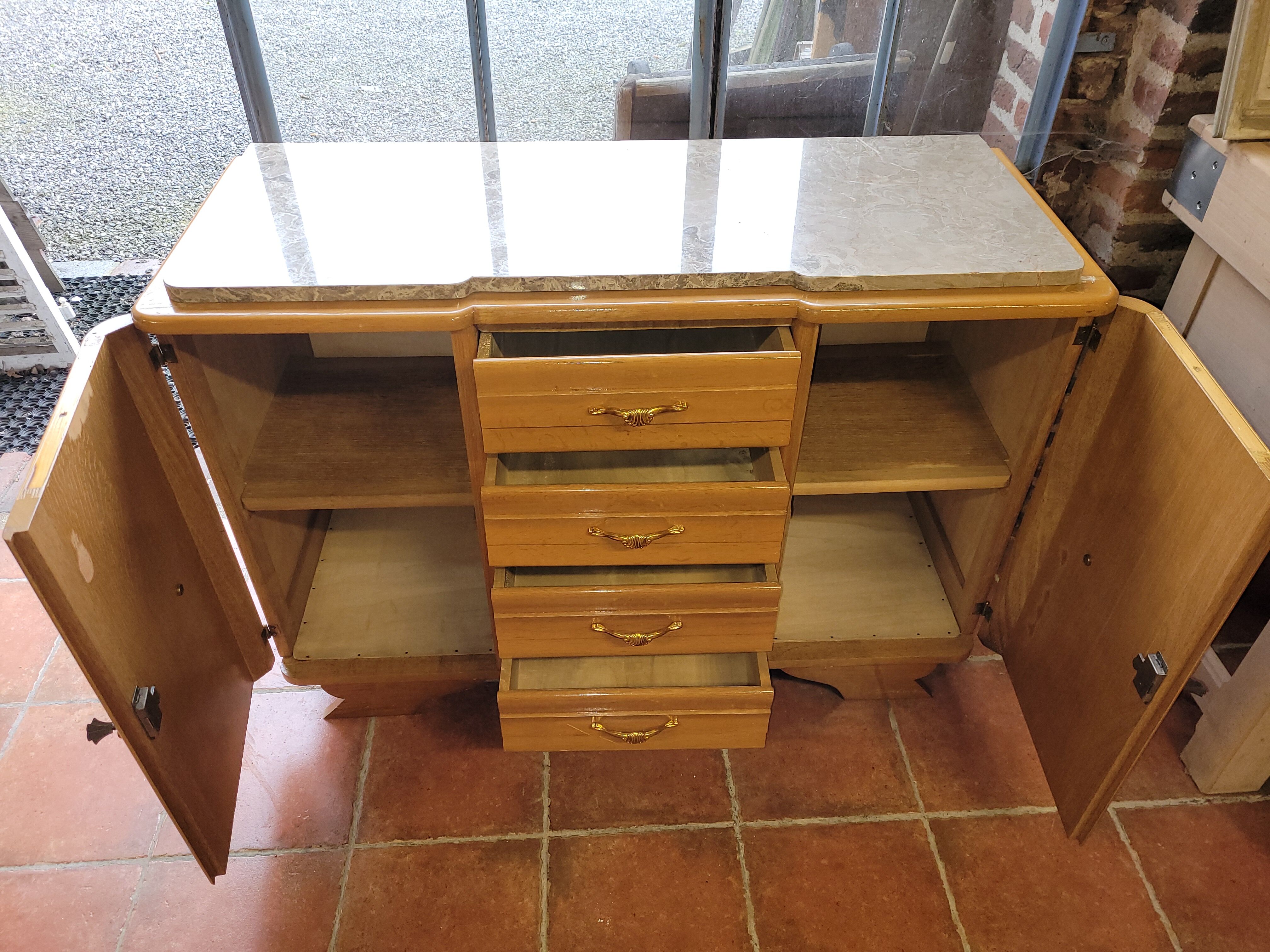 Vintage 1960s oak sideboard