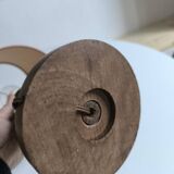 Charles Dudouyt style turned wood table lamp