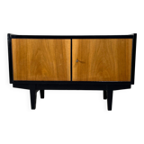 Vintage audio cabinet, walnut high gloss