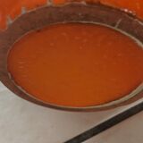 Pitcher in orange varnished sandstone, 70s
