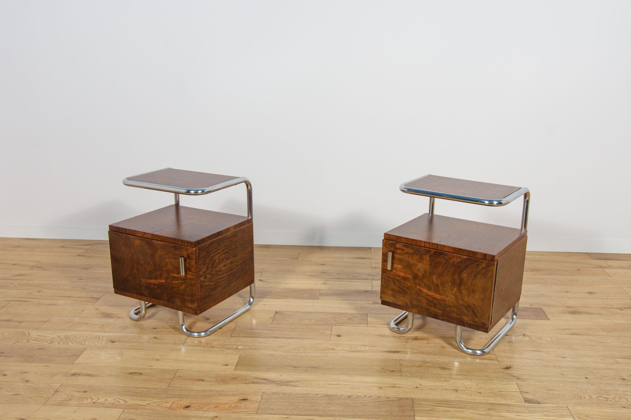 Mid-century nightstands Bauhaus from Mücke-Melder, 1930s, Czechoslovakia, set of 2