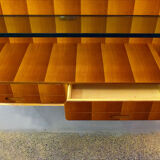 Suspended console in wood by La Permanente Mobili Cantù, 1950s