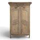 Norman wardrobe with bouquet design in solid oak