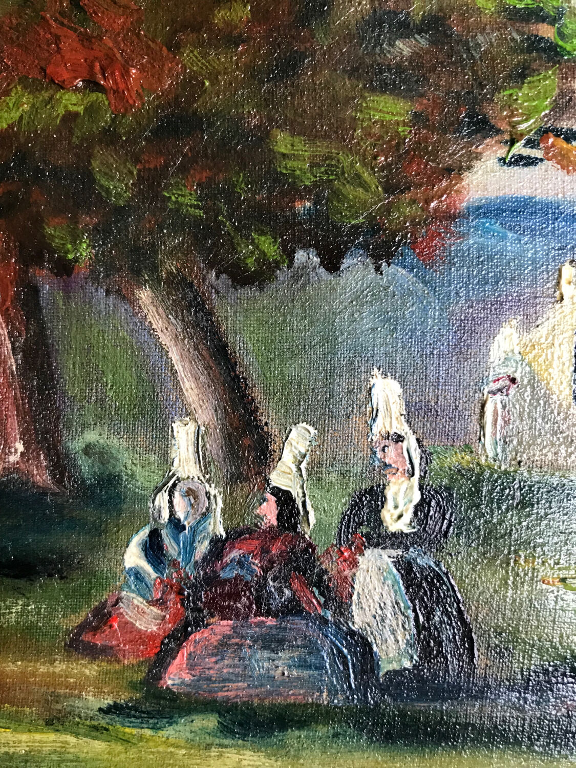 Pont-Aven, Chapel of Trémalo, around 1930. Oil on canvas monogrammed.