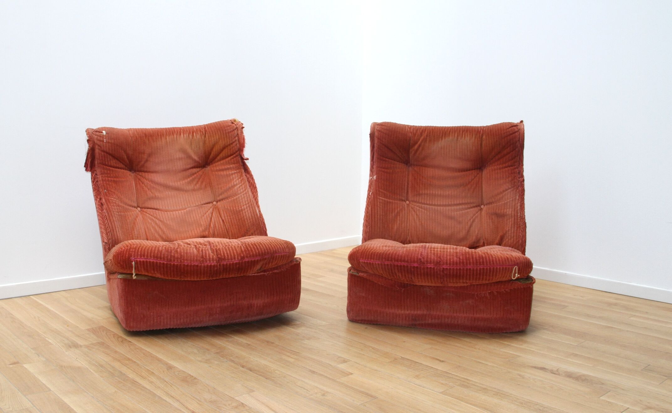 Pair of Orchid armchairs, Michel Cadestin
