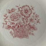 12 flat plates in red earthenware Gien 1970