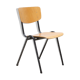 Chaise vintage empilable eromes F4 hêtre anthracite