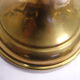 Pair of fluted brass candlesticks Louis XVI style