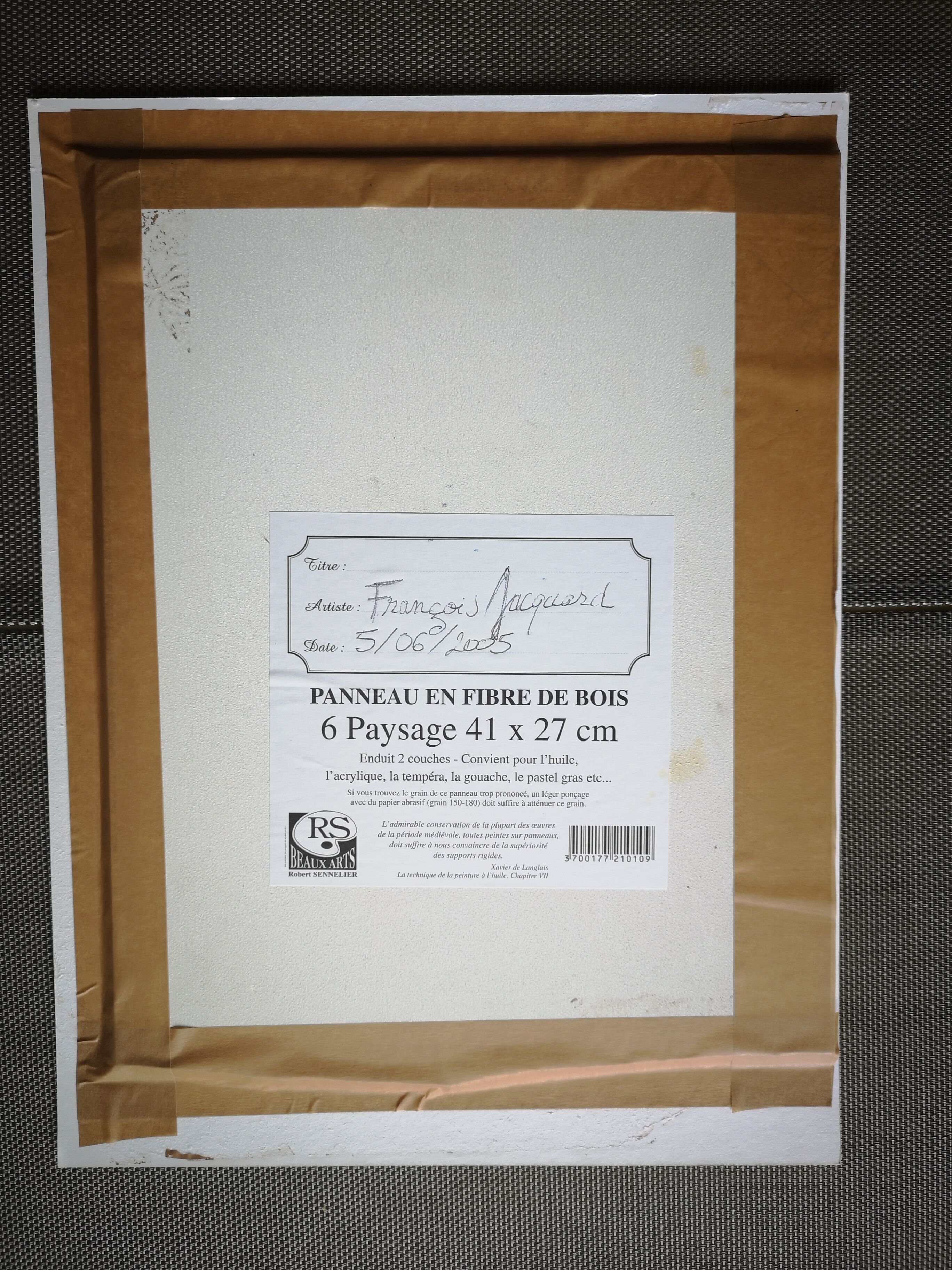 Painting on panel - - Signed François Jacquart