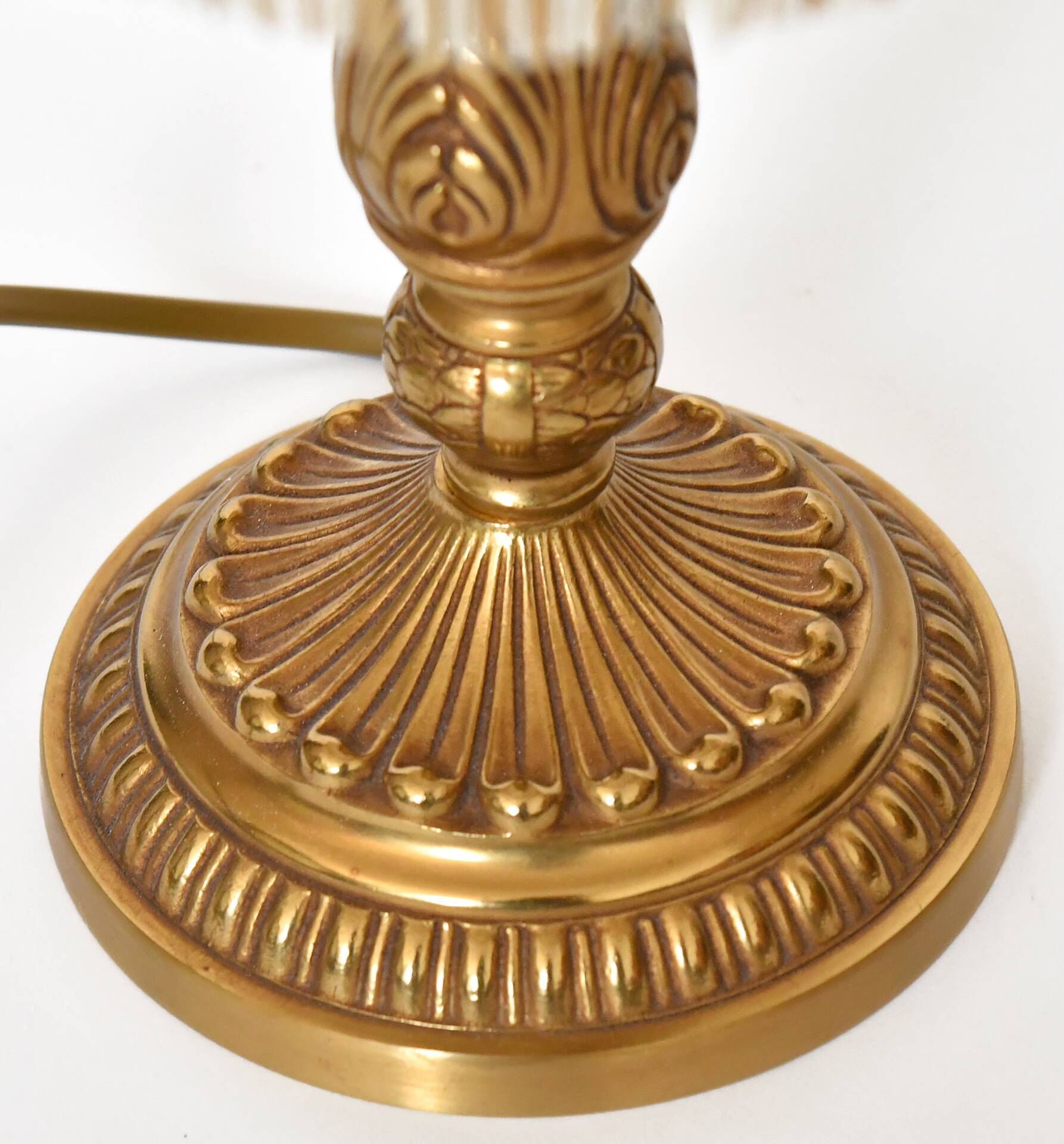 Pair of gold metal table lamps