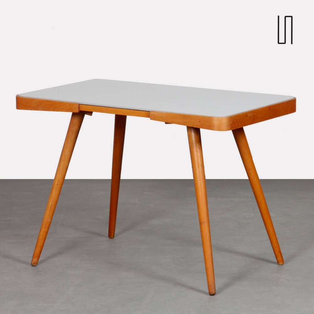 Table en bois et verre par Jiri Jiroutek, 1960