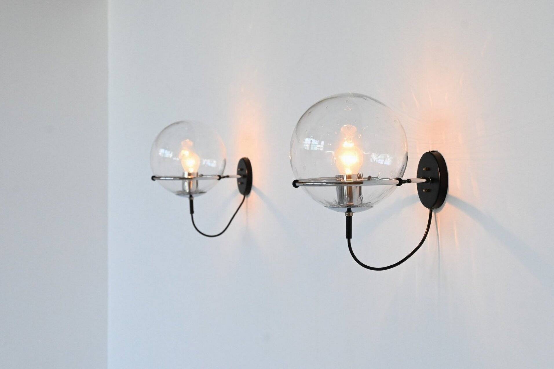 Frank Ligtelijn 'Raindrop' sconces RAAK The Netherlands 1970