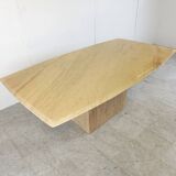 Vintage travertine dining table, 1970s